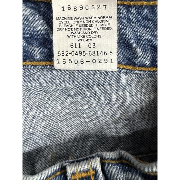 Vintage Levis 506 Jeans Women 6 Regular Fit Straight Leg Blue Denim Pants 95 90s - Picture 7 of 8